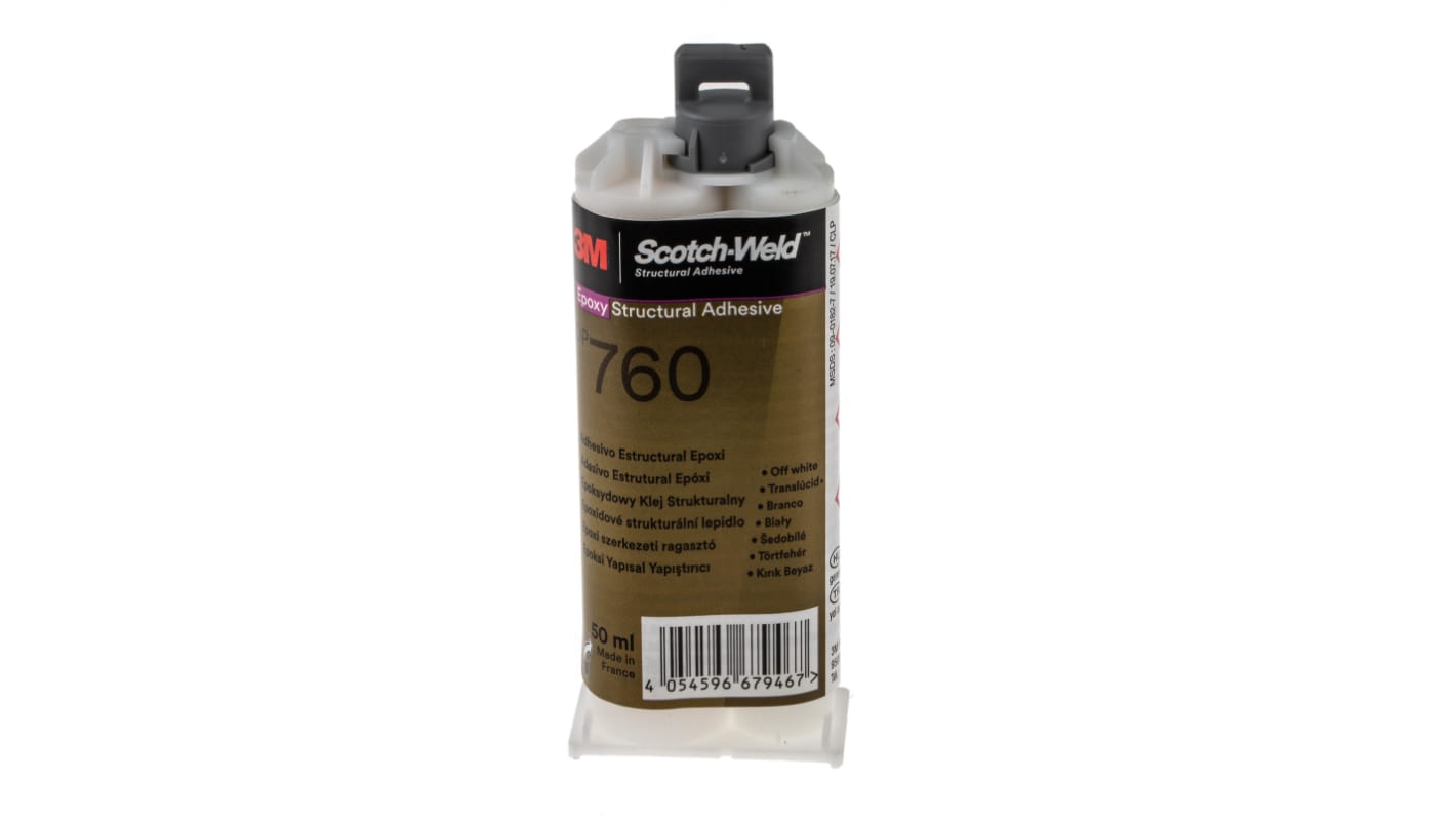 Adhesivo epoxi 3M Scotch-Weld DP760 de color Marrón, Cartucho doble de 50 ml