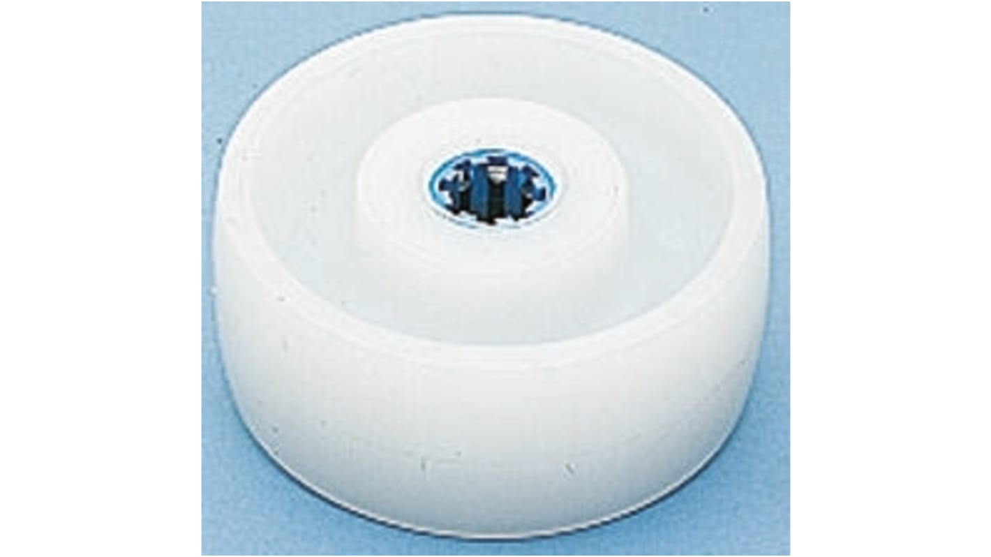 LAG White Polyamide Hygienic, Low Rolling Resistance, Non-Marking Trolley Wheel, 600kg