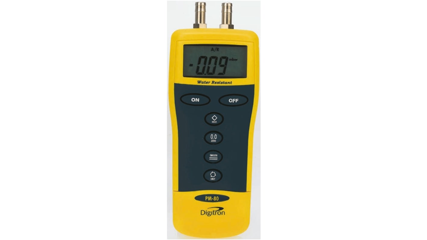 Digitron PM Differential Digital Pressure Meter With 2 Pressure Port/s, Max Pressure Measurement 130mbar With RS