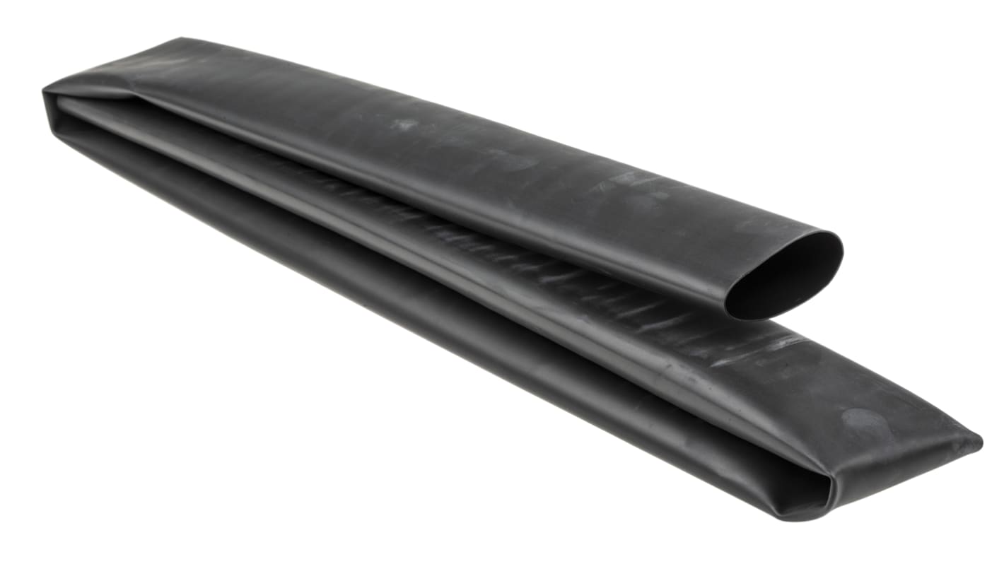 RS PRO Adhesive Lined Heat Shrink Tubing, Black 40mm Sleeve Dia. x 1.2m