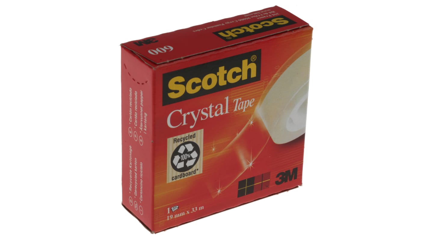 Nastro per ufficio Trasparente 3M Scotch Crystal, 19mm x 33m