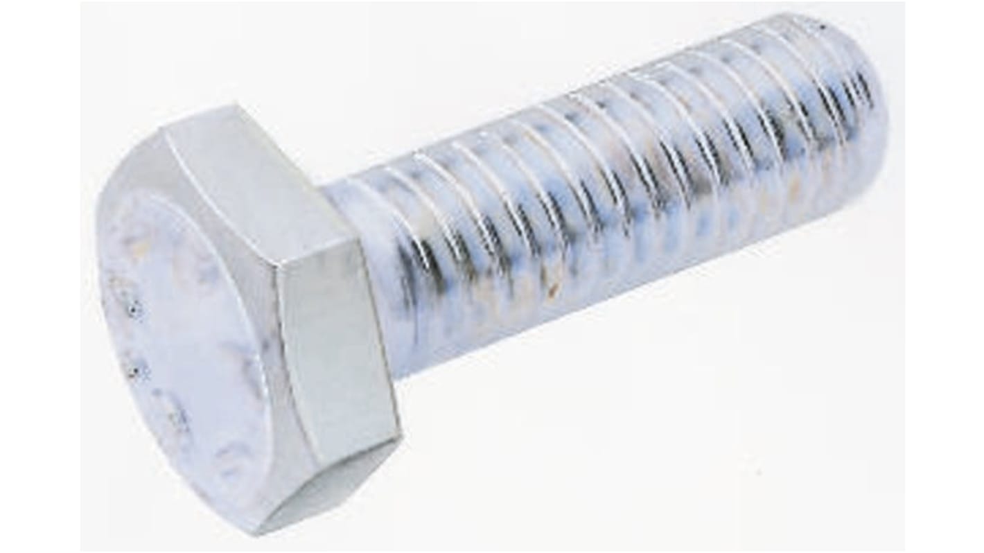 Zinc plated & clear Passivated Steel Hex, Hex Bolt, M5 x 12mm