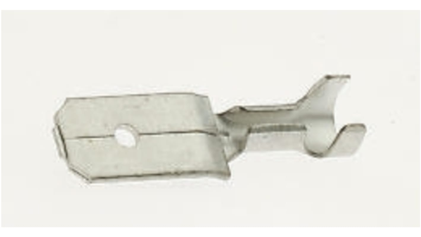 JST Tab-on Tab Uninsulated Male Spade Connector, Tab, 6.35 x 0.8mm Tab Size