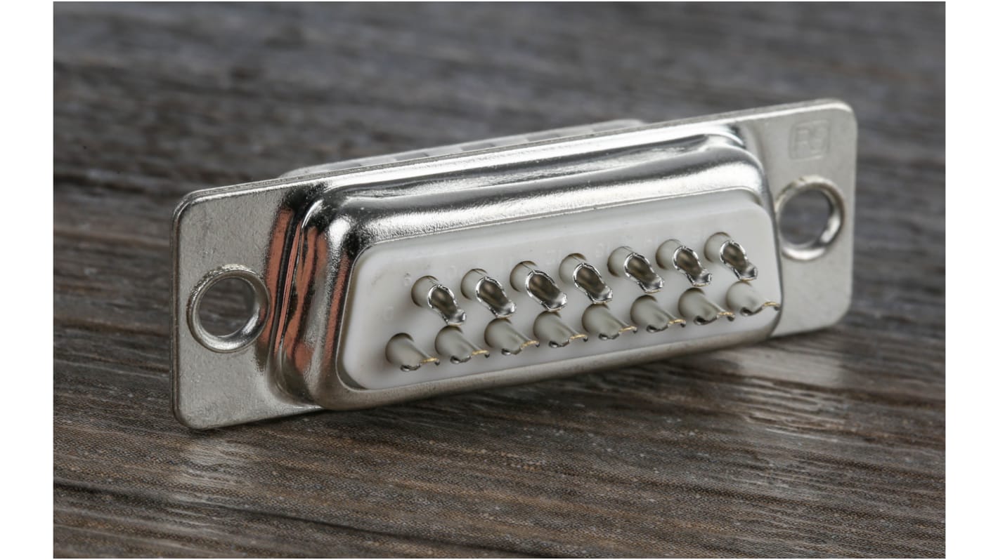 RS PRO 15 Way Panel Mount D-sub Connector Plug, 2.77mm Pitch | RS