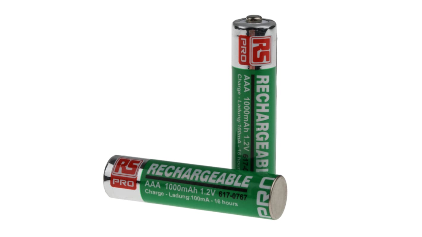 Batteria AAA ricaricabile RS PRO, 1.2V, 1Ah, NiMH, terminale Standard