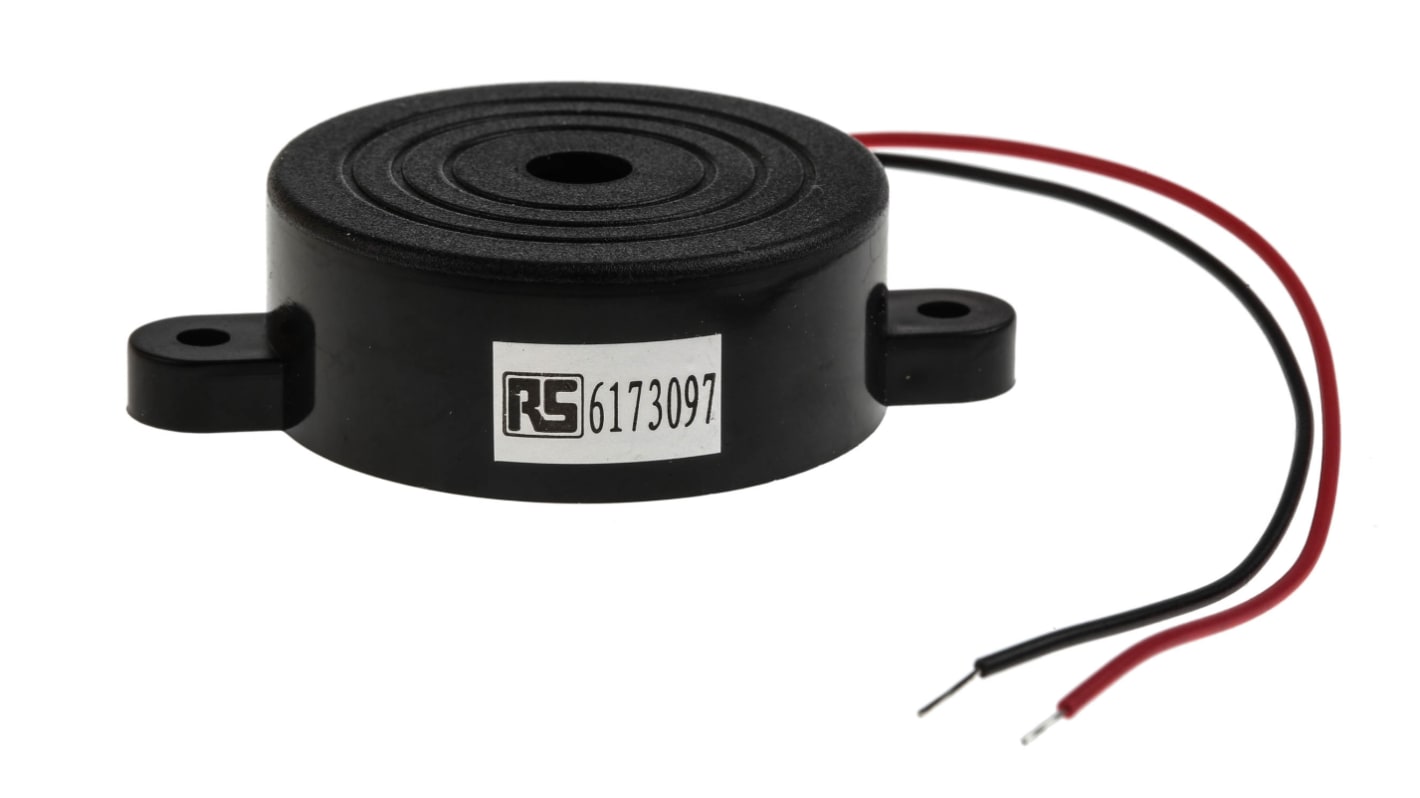RS PRO 96dB Panel Mount Continuous Internal Piezo Buzzer, 41.8 x 16mm