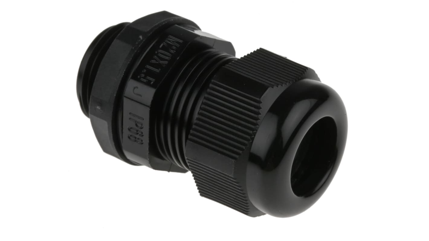 RS PRO Kabelverschraubung, M20 Nylon Schwarz 6mm/ 12mm, IP68