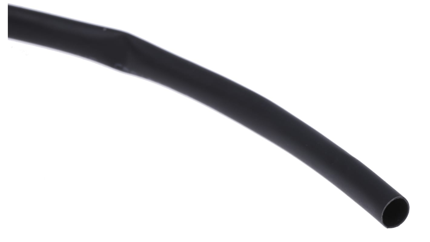 RS PRO Heat Shrink Tubing, Black 3mm Sleeve Dia. x 10m Length 3:1 Ratio