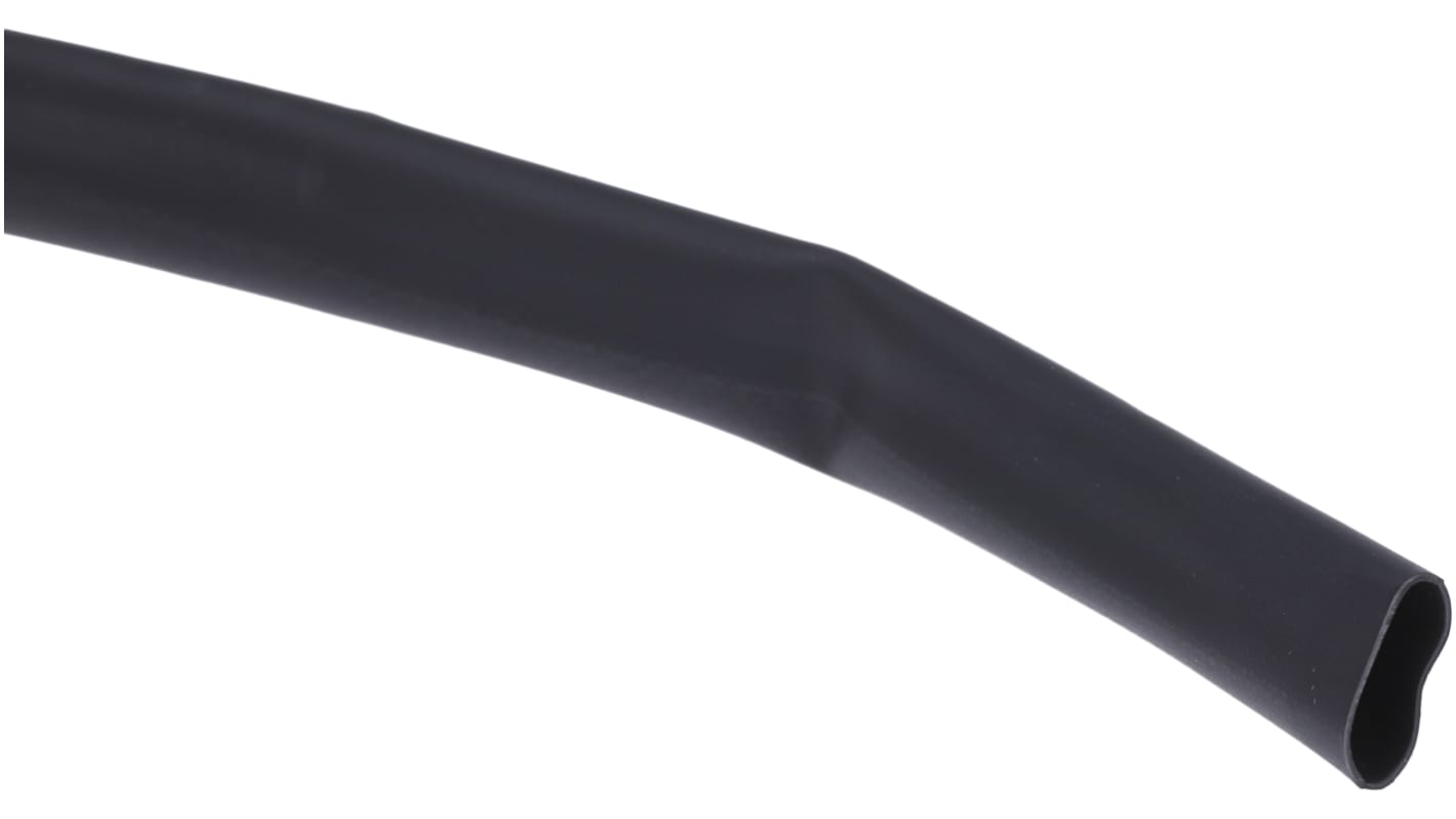 RS PRO Heat Shrink Tubing, Black 6mm Sleeve Dia. x 7m Length 3:1 Ratio