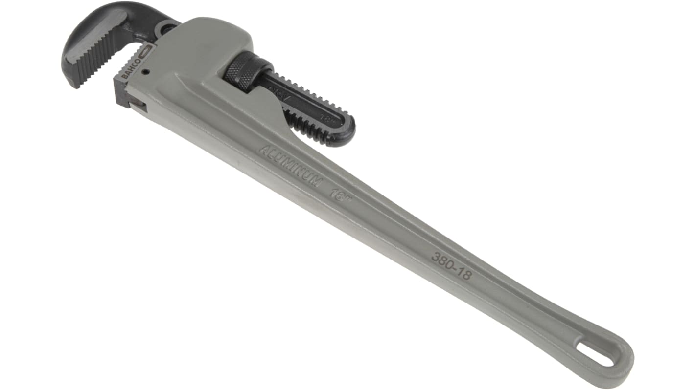 38018 Bahco Pipe Wrench, 455 mm Overall, 60mm Jaw Capacity, Metal