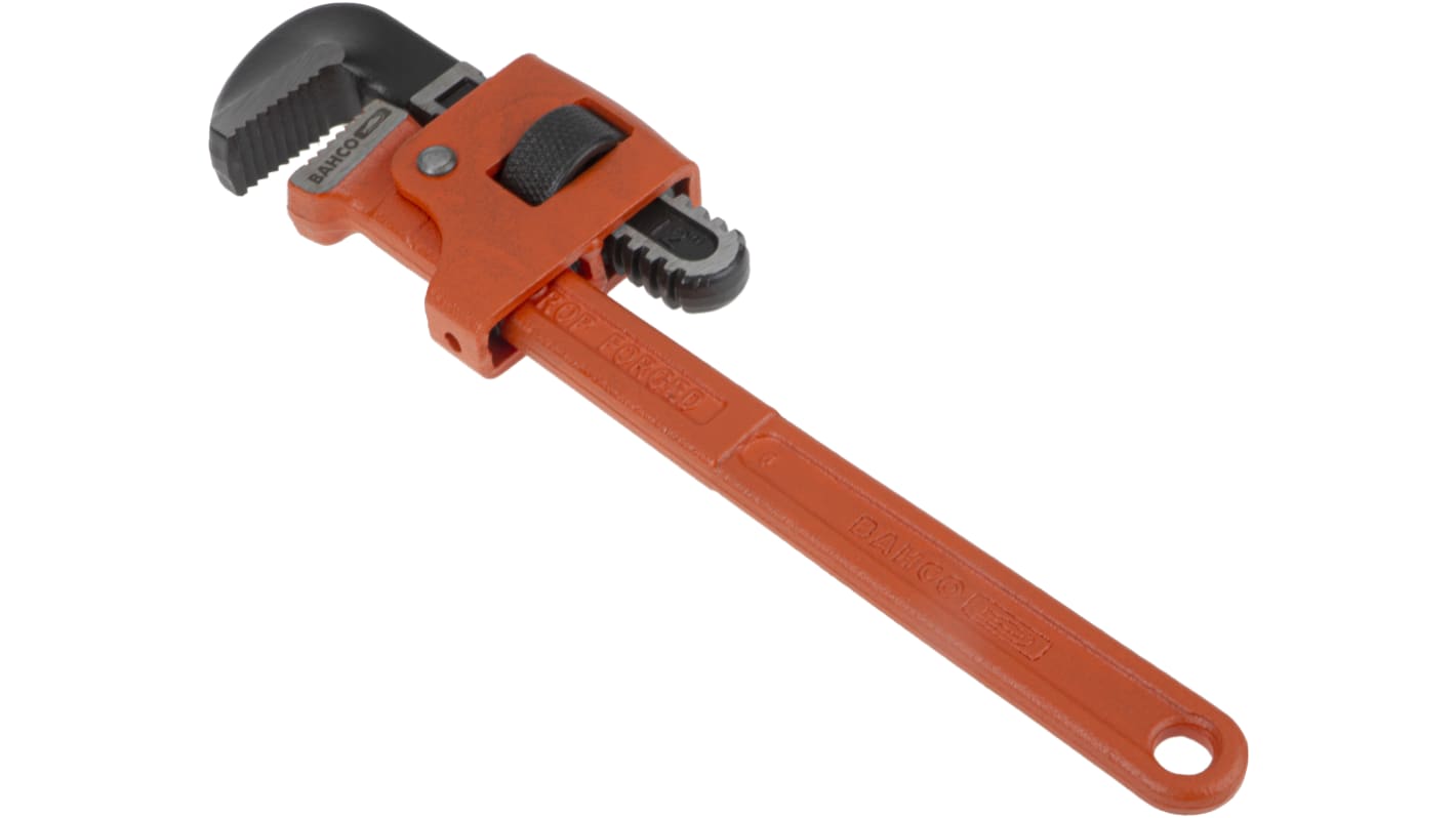 Bahco Pipe Wrench, 265 mm Overall, 44mm Jaw Capacity, Metal Handle