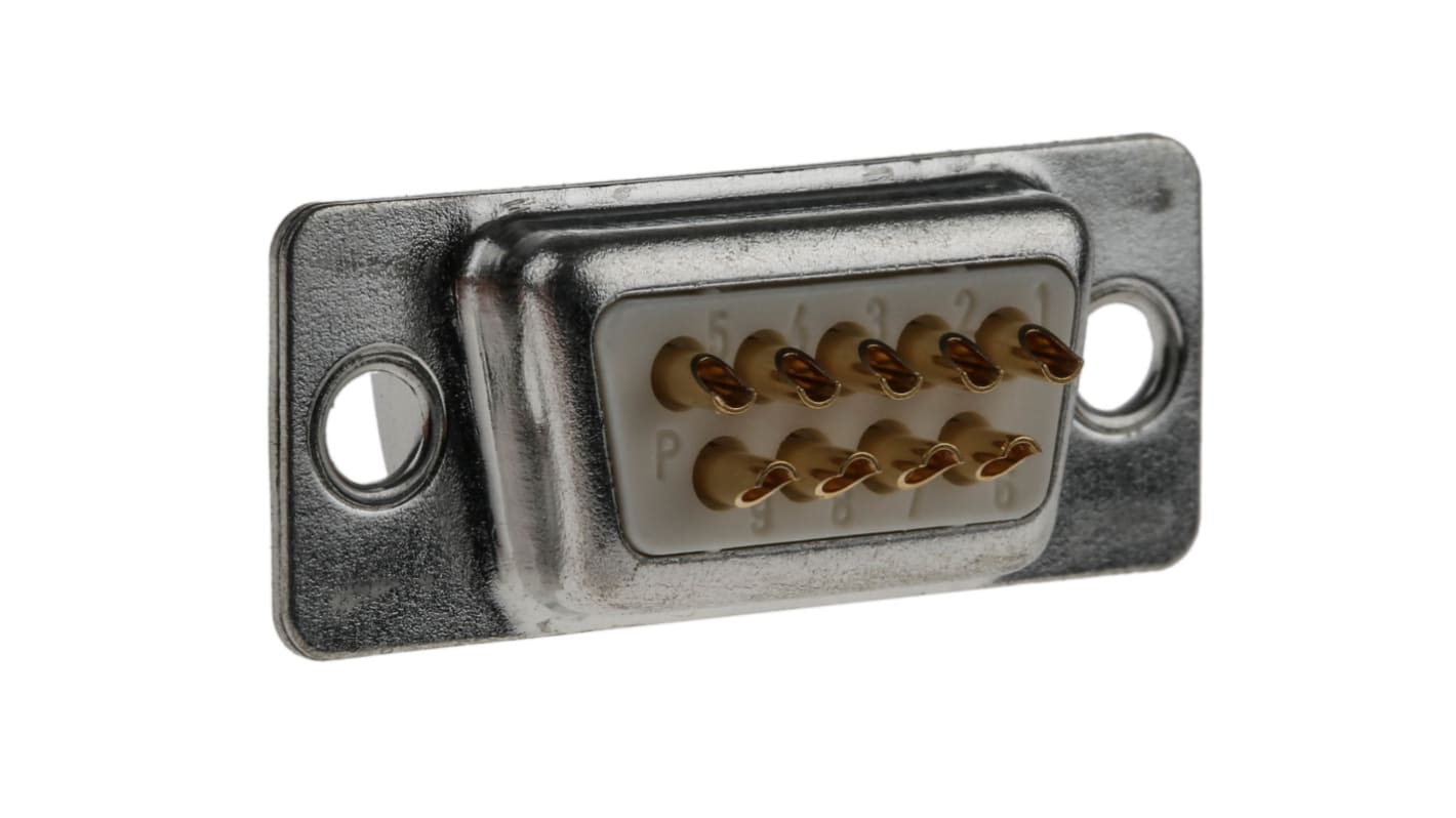 HARTING 9 Way Panel Mount D-sub Connector Plug, 2.77mm Pitch