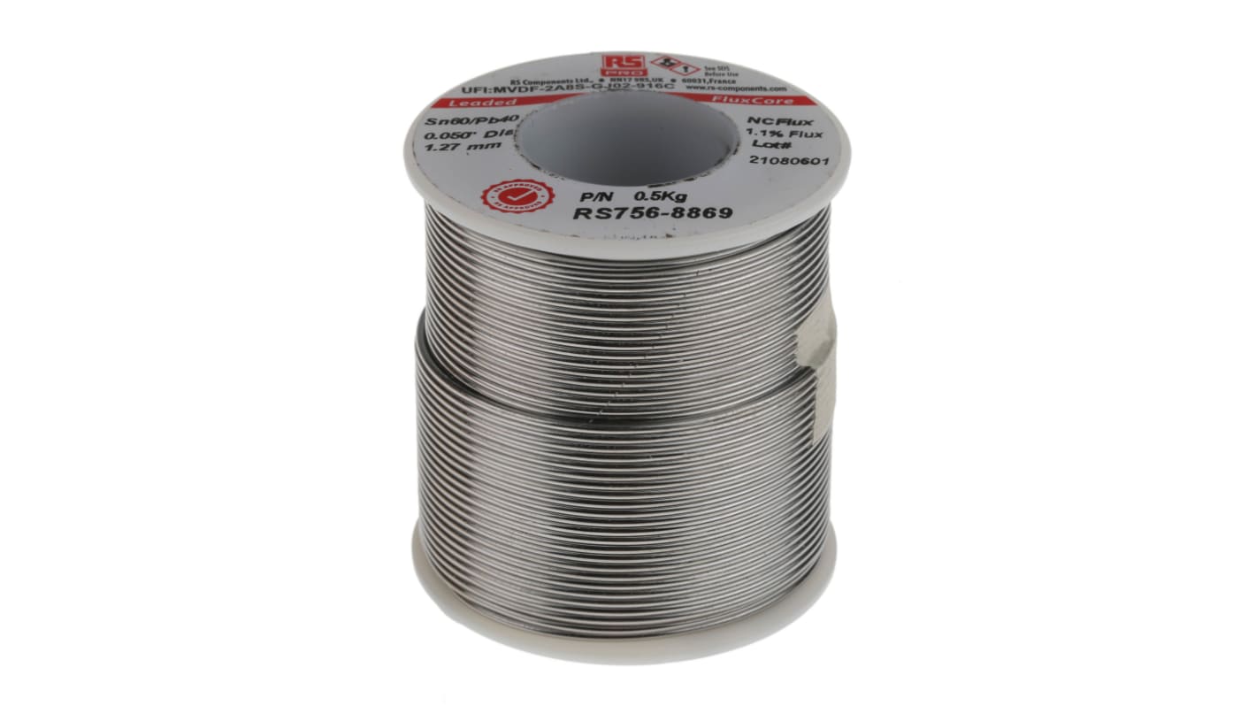 RS PRO Wire, 1.2mm Lead solder, 183°C Melting Point