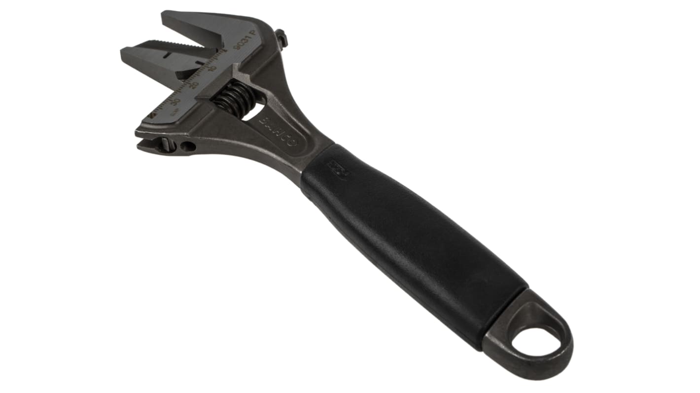 Bahco Adjustable Spanner, 218 mm Overall, 39mm Jaw Capacity, Plastic Handle