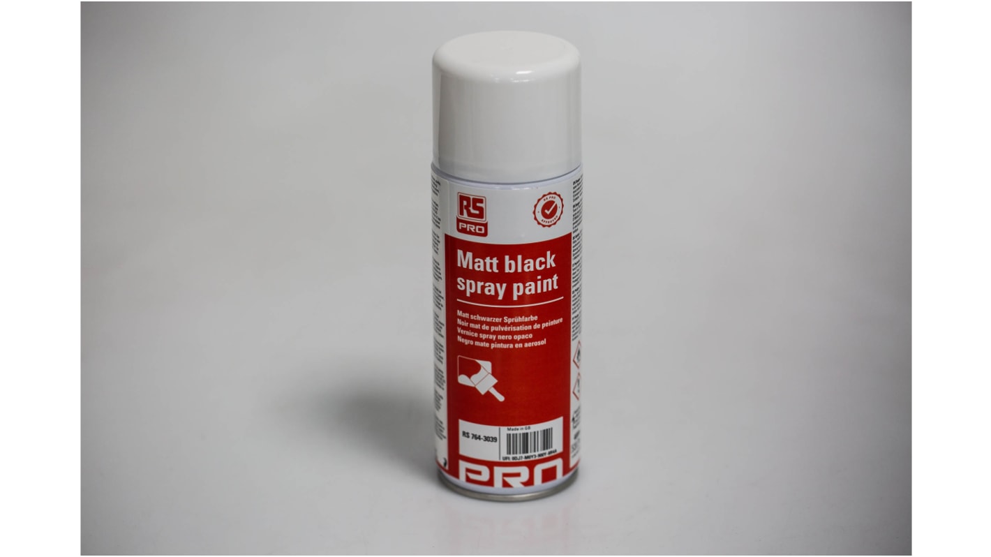 RS PRO 400ml Black Matt Spray Paint