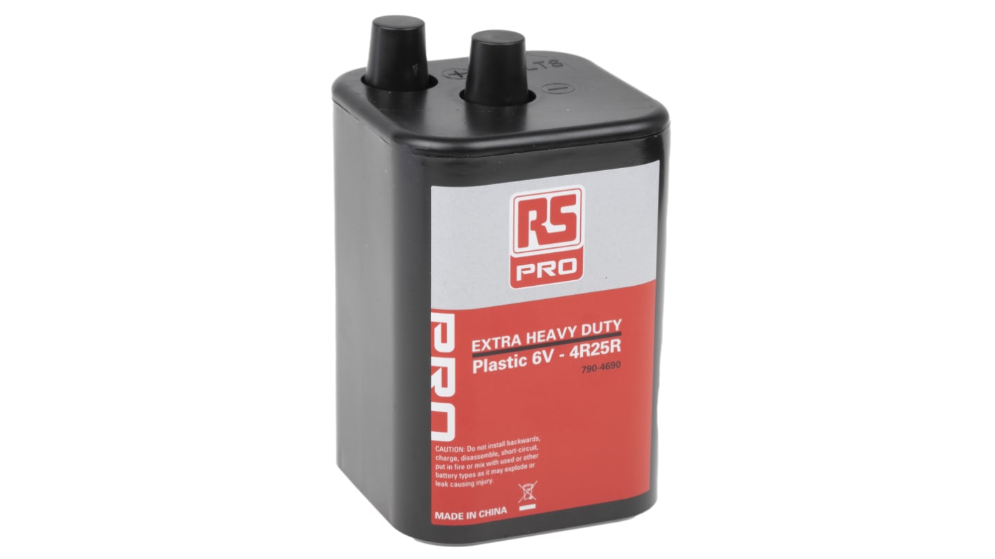 RS PRO 996 Zink-Chlorid Laternen-Batterie, 6V, 7Ah