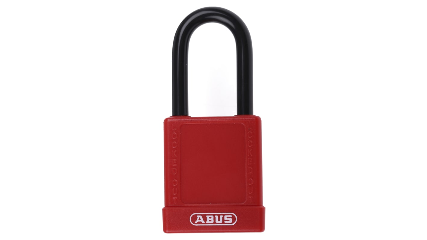 ABUS Aluminium, Stahl Vorhängeschloss mit Schlüssel Rot, Bügel-Ø 6.5mm x 38mm