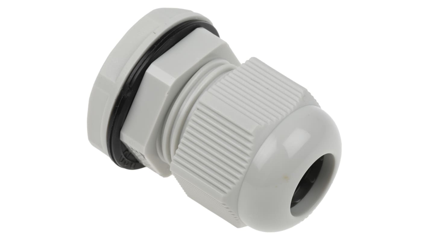 RS PRO Grey Nylon Cable Gland, PG11 Thread, 5mm Min, 10mm Max, IP68 RS