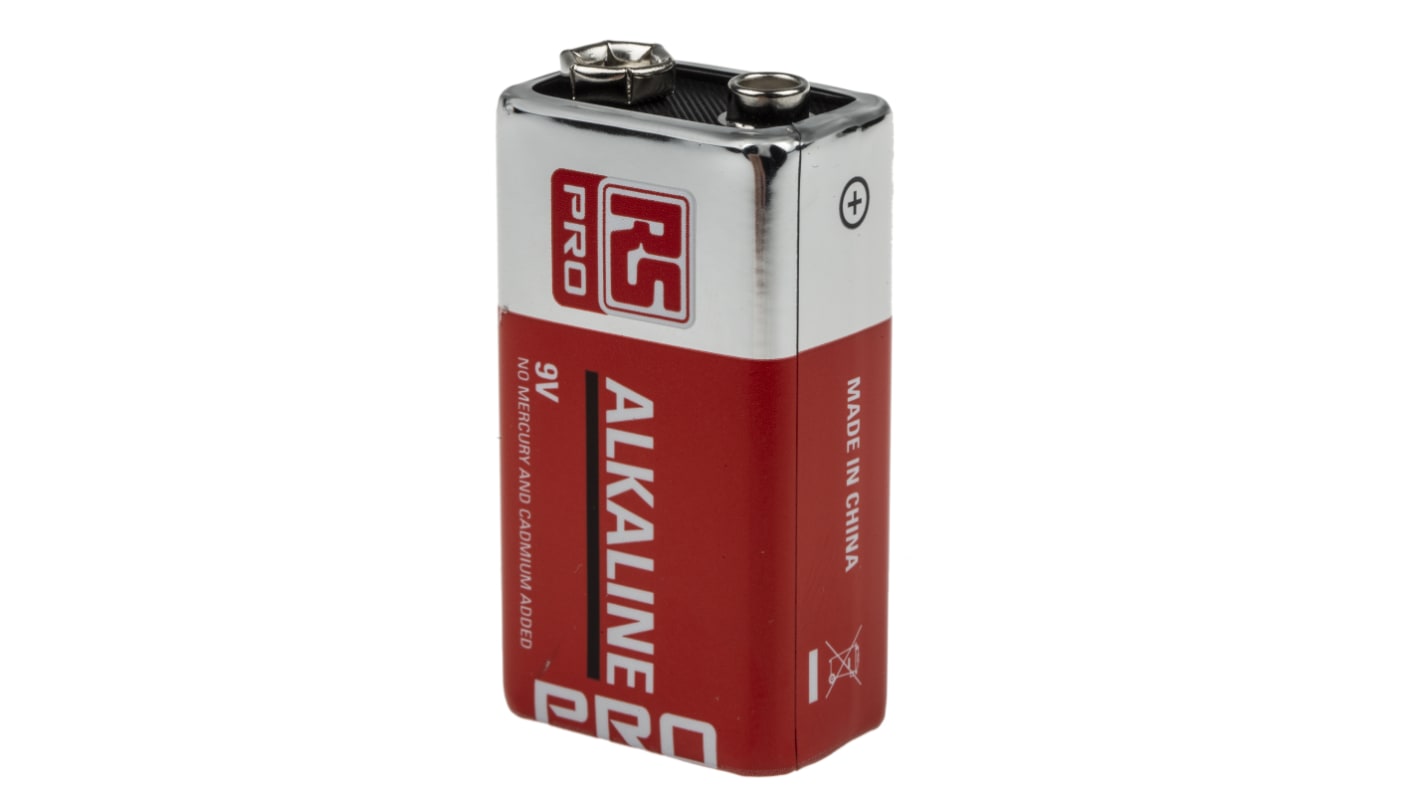 Batterie 9V RS PRO, Alcalina