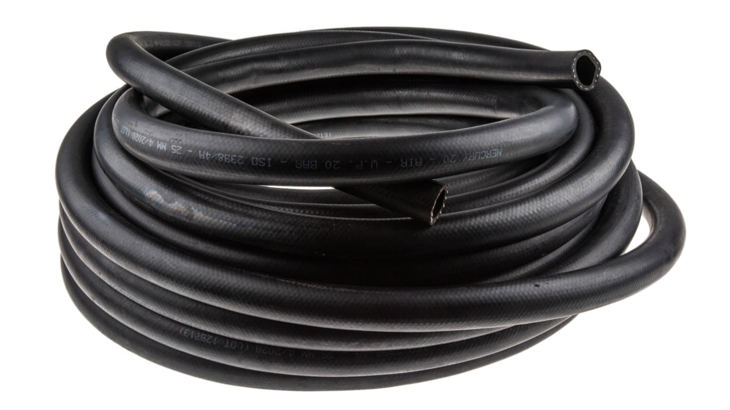 RS PRO Hose Pipe, NBR, 25mm ID, 36mm OD, Black, 25m RS