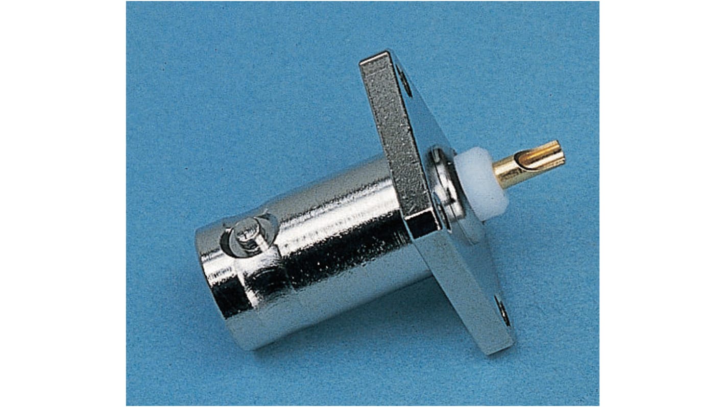 Telegartner, jack Flange Mount BNC Connector, 50Ω, Solder Termination, Straight Body