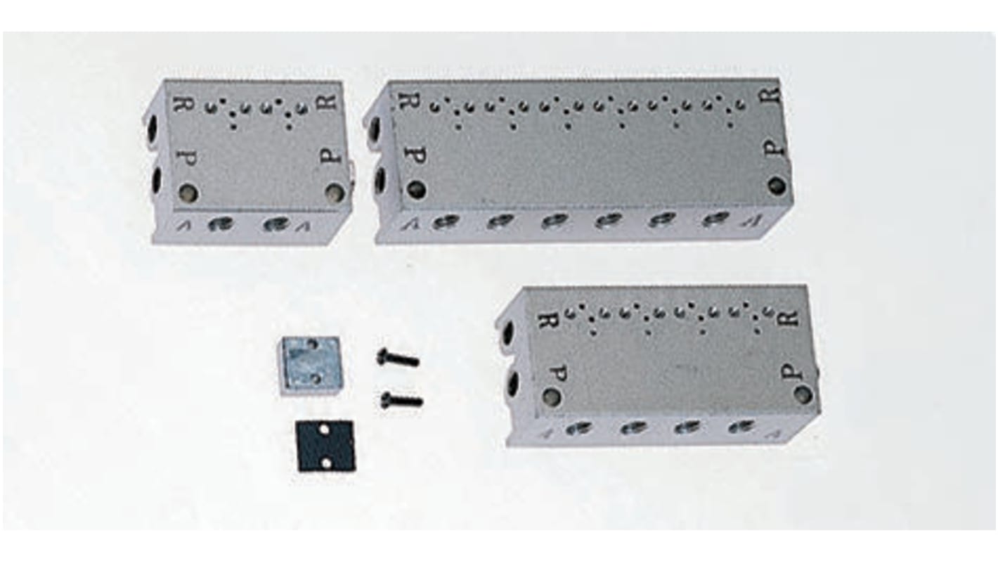 Base manifold SMC SS3Y1-S41-06-M5-Q, 6 stazioni, filettatura M5