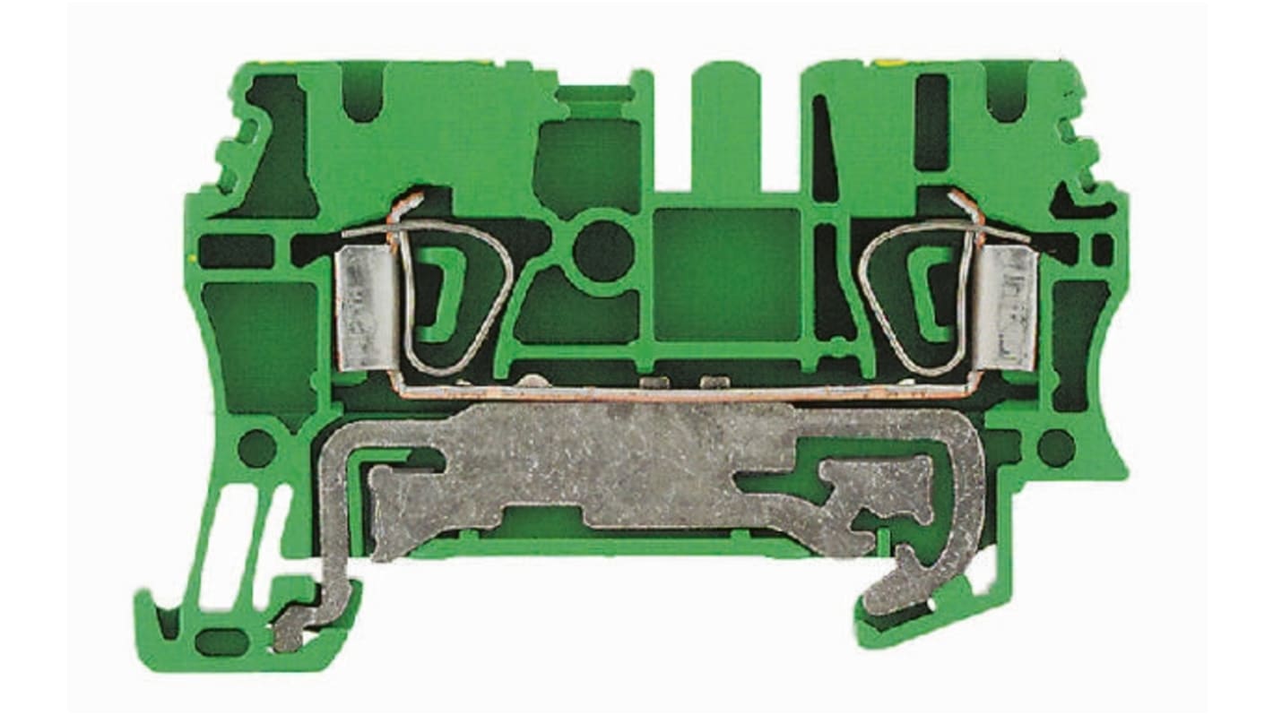 Weidmüller 2-Way ZPE 10 Earth Terminal Block, 16 → 6 AWG Wire, Clamp, Wemid Housing