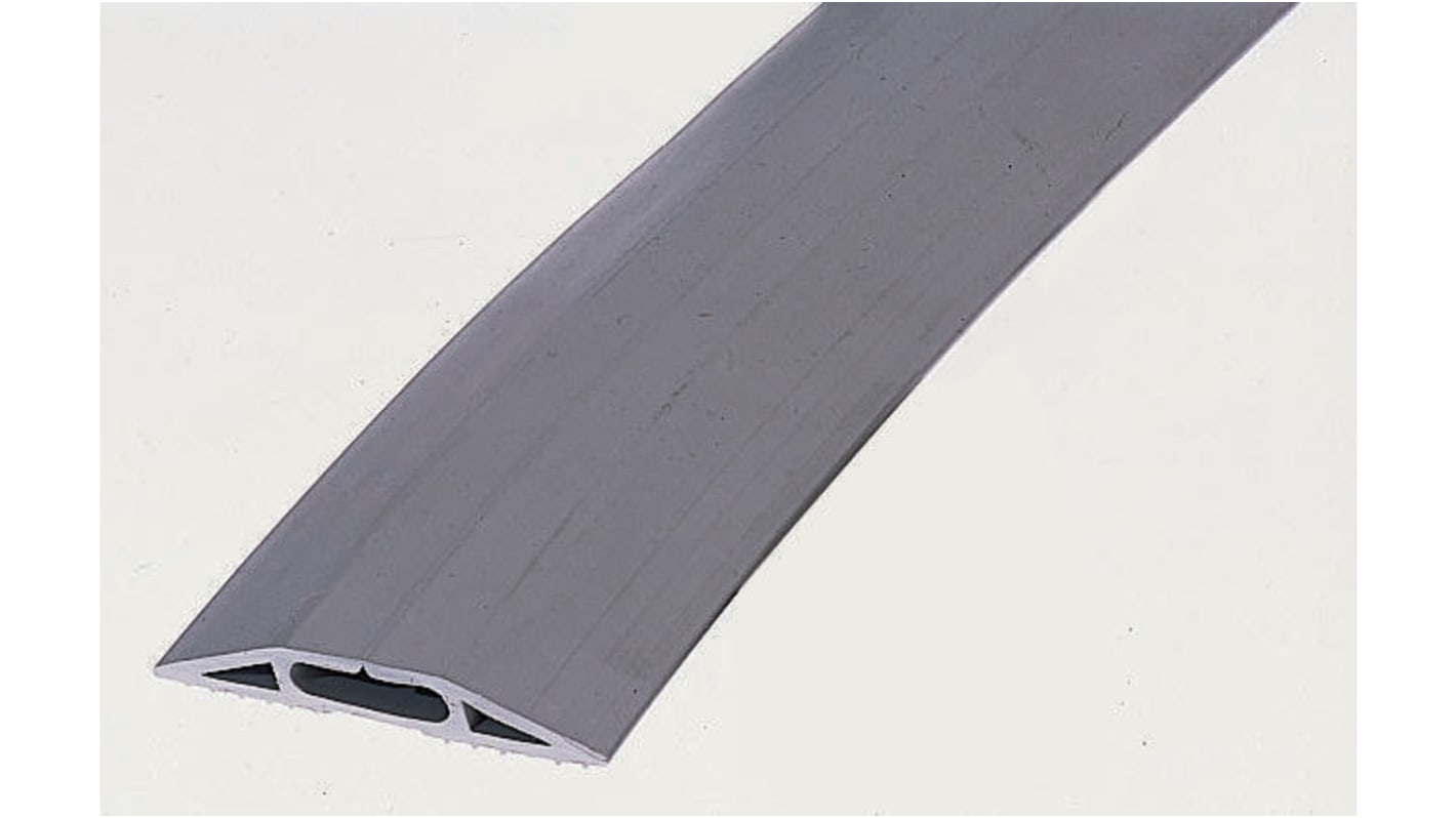 Pasacables de suelo, Vulcascot, Gris, 9m x 20 x 5mm x 60 mm