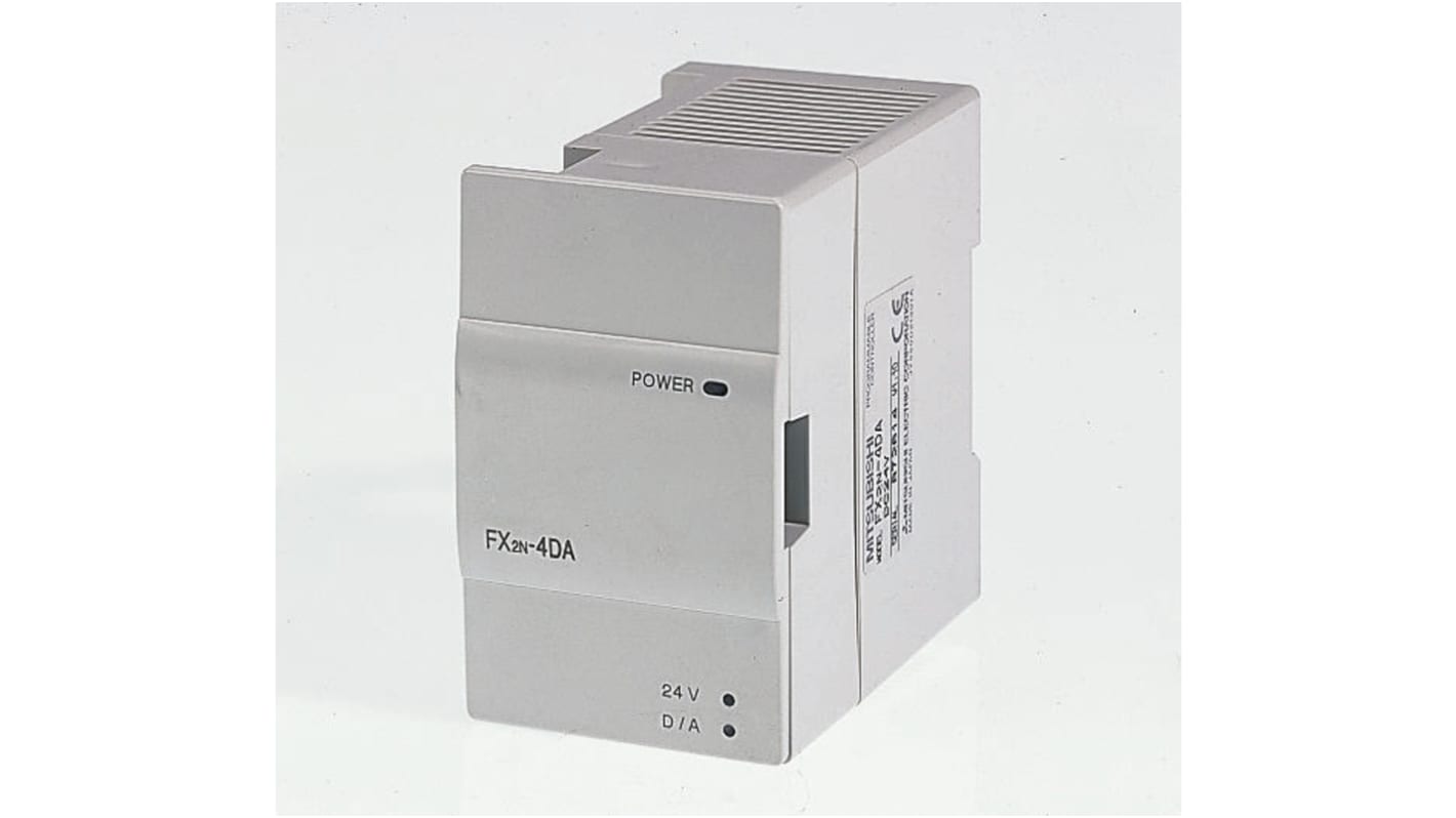 PLC – rozšiřující modul pro Řada FX2N, 90 x 43 x 87 mm, typ vstupní: Analogový 2 vstupů, výstup: Digitální 24 V dc