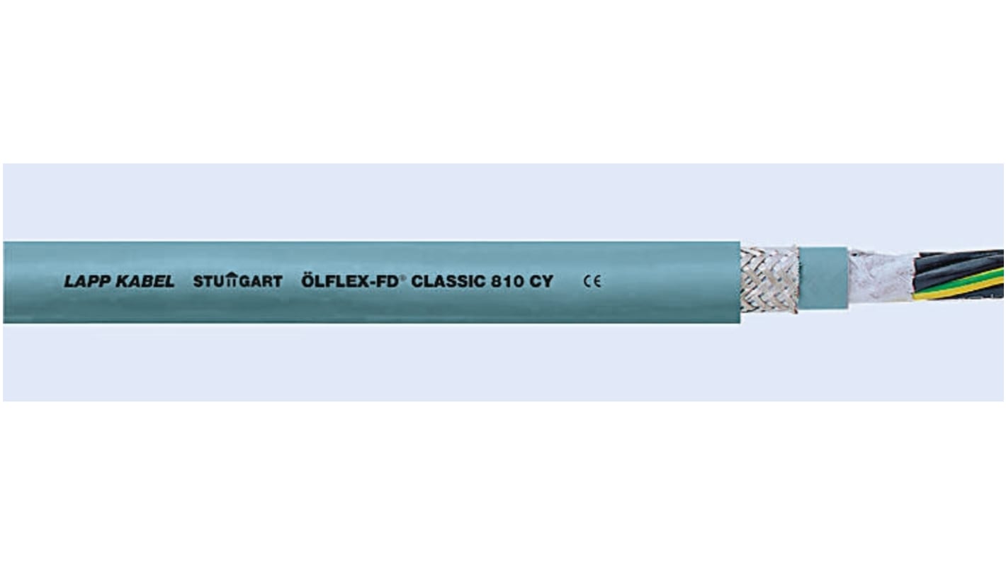 Lapp ÖLFLEX Steuerkabel, 5-adrig x 0,75 mm² Grau / 12 A, 25m, 18 AWG, Kupfergeflecht verzinnt