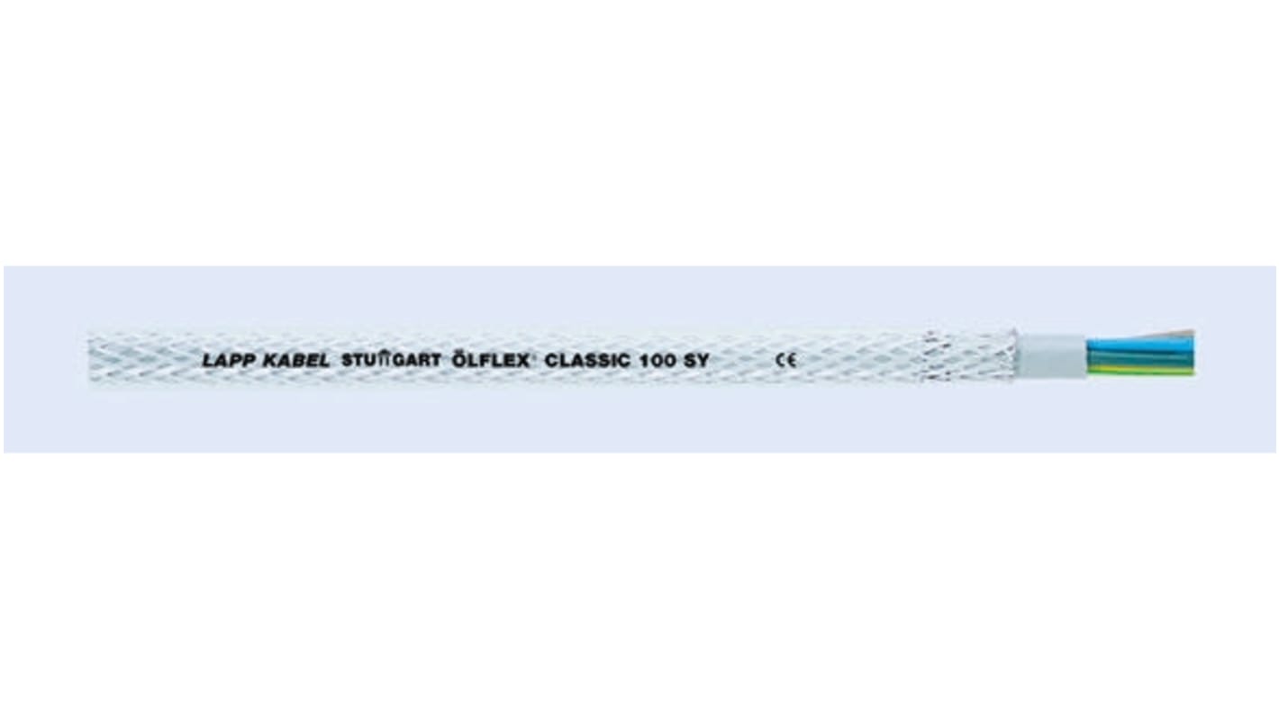 Lapp ÖLFLEX Steuerkabel, 3-adrig x 0,75 mm² Transparent / 6 A, Stahlgeflecht, galvanisiert