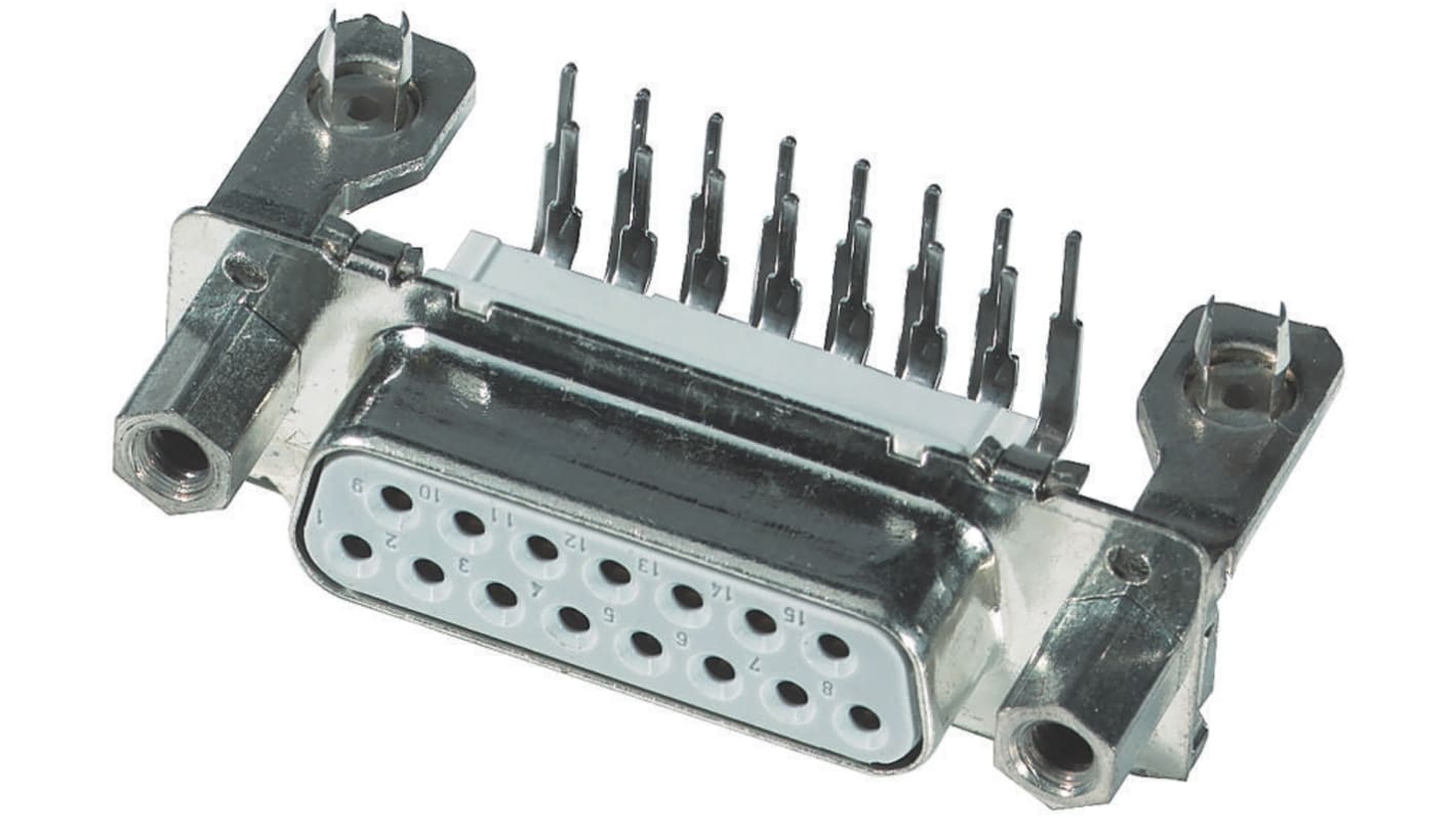 1393481-1 | TE Connectivity 15 Way Right Angle PCB D-sub Connector ...