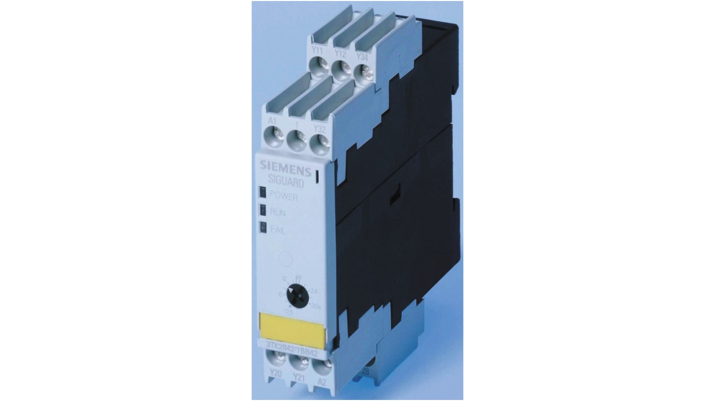 Siemens Single/Dual-Channel Safety Switch/Interlock Safety Relay, 24V dc, 2 Safety Contacts