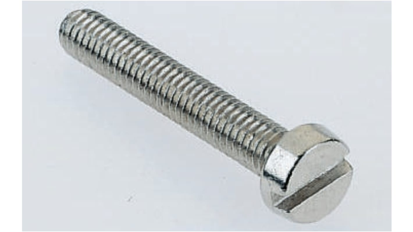 Steel slotted cheese head screw,M4x10mm