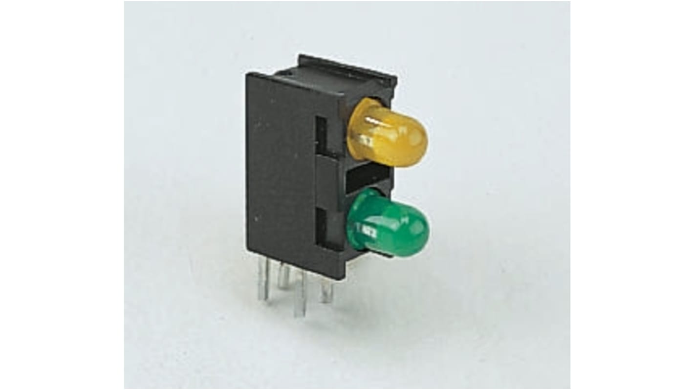 Schurter LED Signallampe til Print, Retvinklet, Grøn og Rød