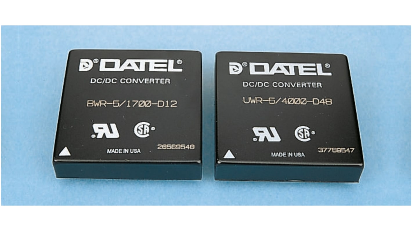 Murata Power Solutions TWR DC-DC Converter, 5V dc/ 1.5 A, ±250mA Output, 18 → 72 V dc Input, 14W, Through Hole,