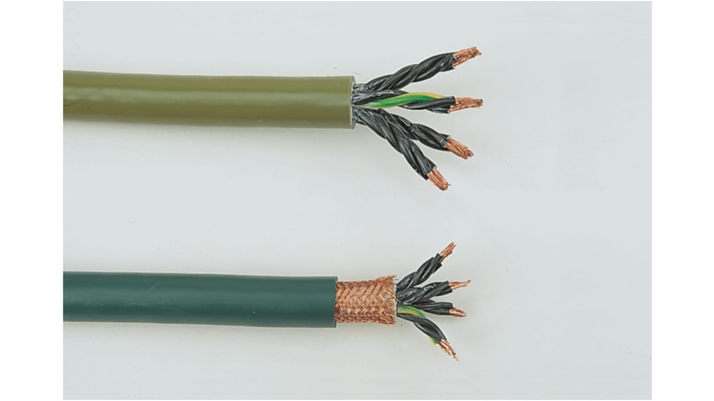 Igus Actuator/Sensor Cable, 12 Cores, 1.5 mm², Unscreened, Green PVC Sheath, 16