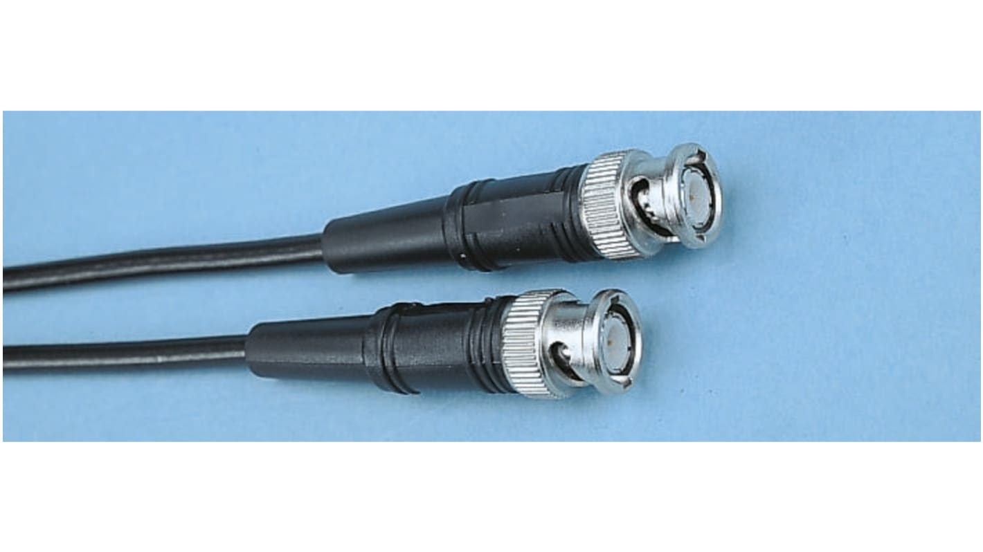 Atem Male BNC to Male BNC Coaxial Cable, 250mm, RG59B/U Coaxial, Terminated