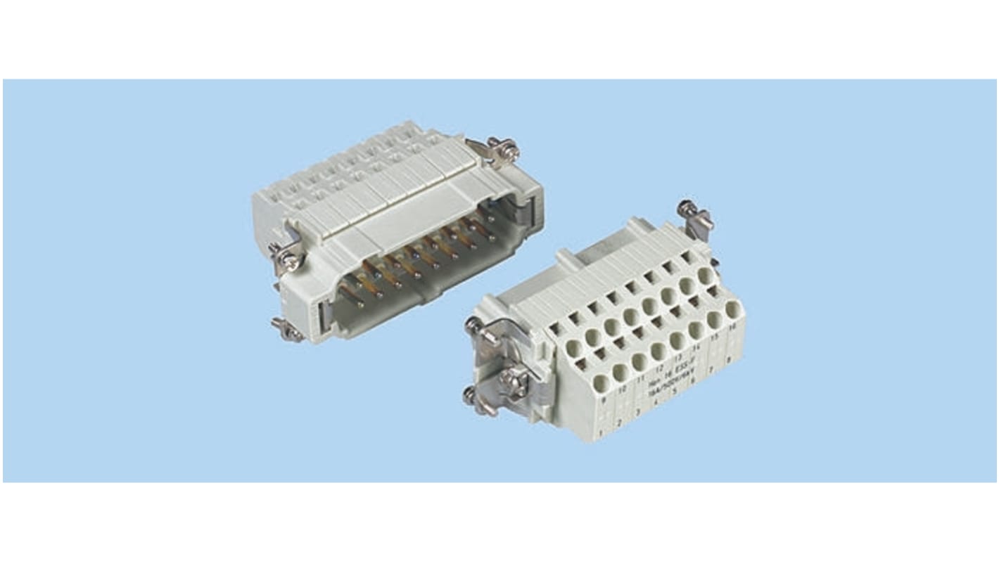 Embout de connecteur HARTING série Han EES, 24 contacts , 16A, Femelle