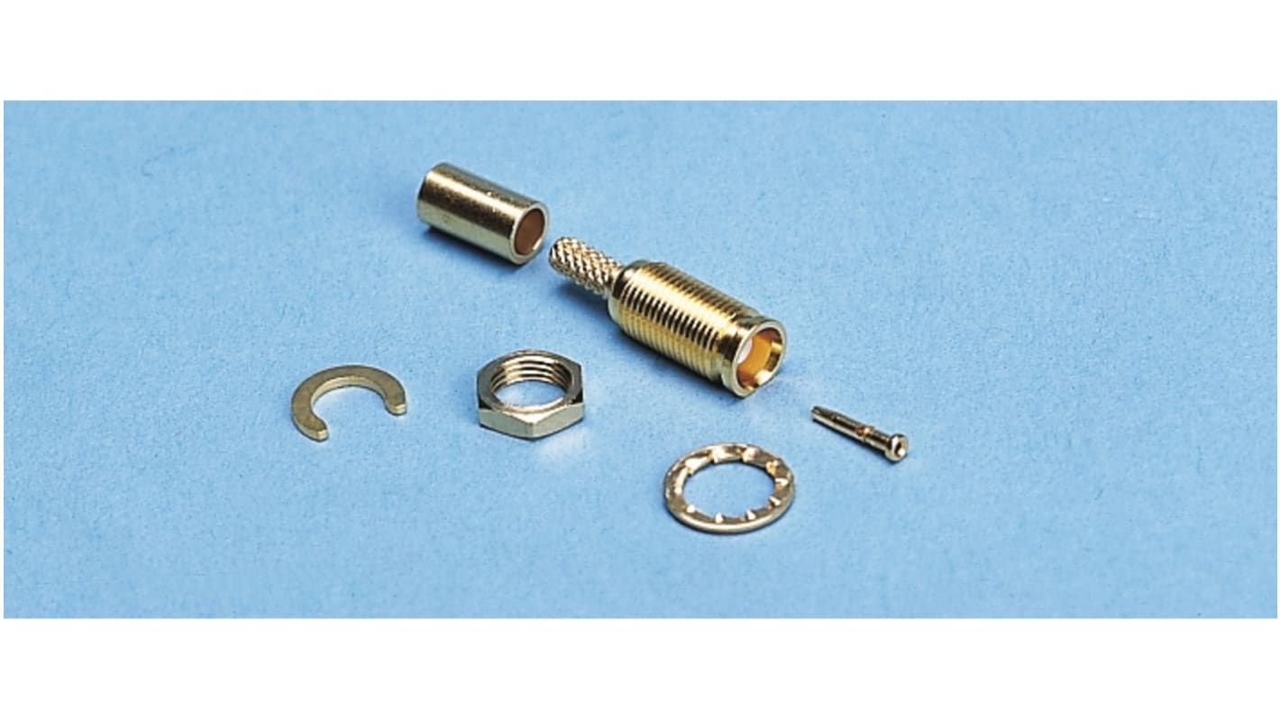 R113310000W | Radiall 50Ω Straight Panel Mount, MCX Connector , jack ...