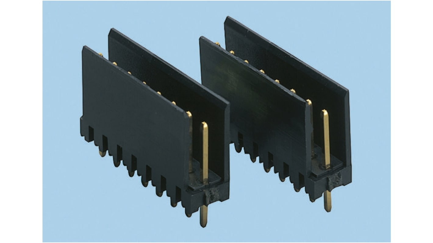 Stelvio Kontek 475 Series Straight Through Hole PCB Header, 7 Contact(s), 2.54mm Pitch, 1 Row(s), Shrouded