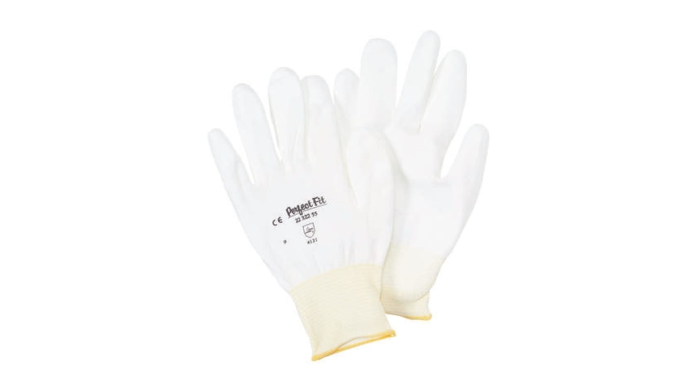 Honeywell Safety White Polyamide General Purpose Work Gloves, Size 9, Large, Polyurethane Coating