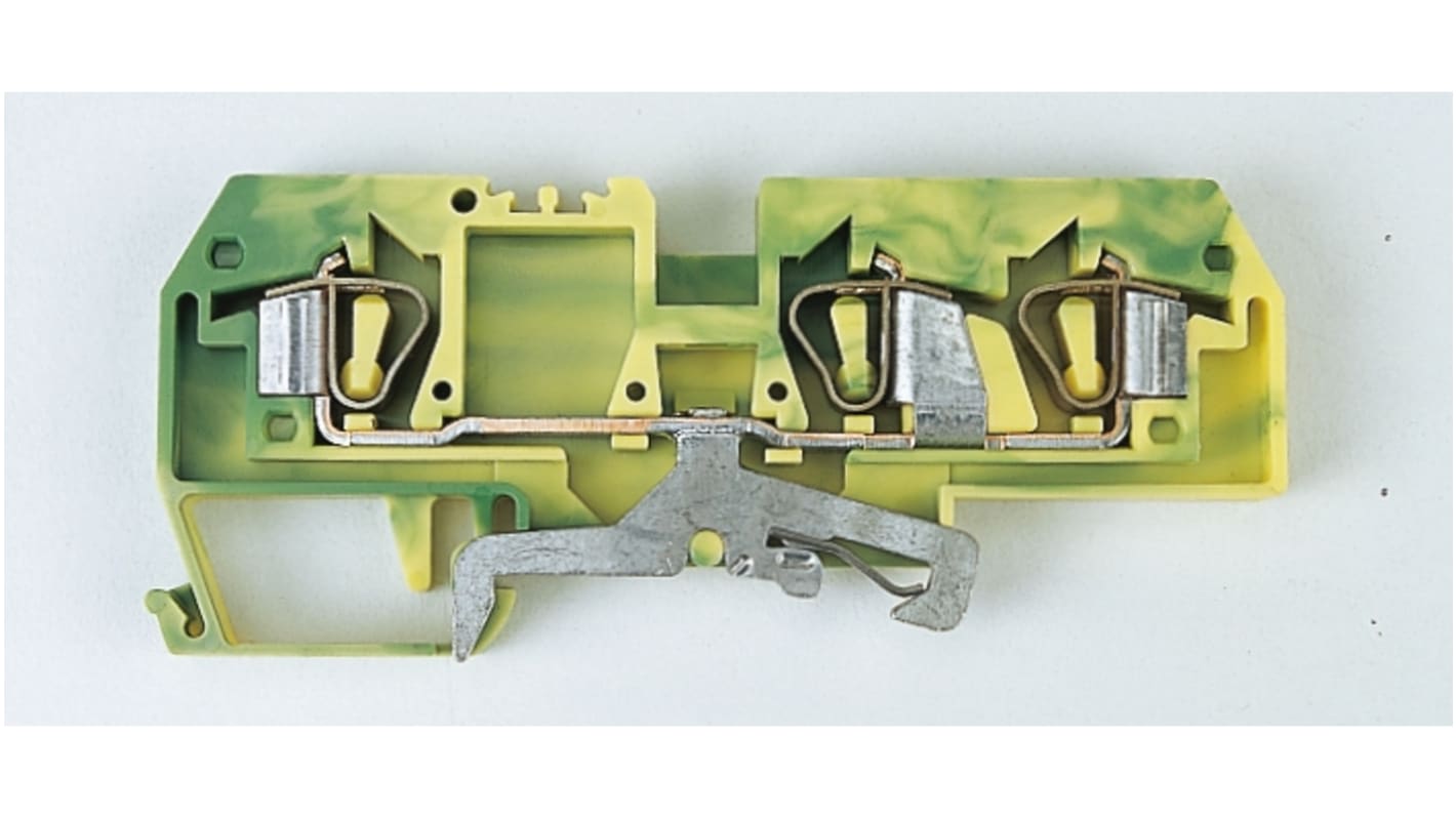 Wago 279 Schutzleiterklemme Einfach Grün/Gelb, 1.5mm², mit Käfigklemme