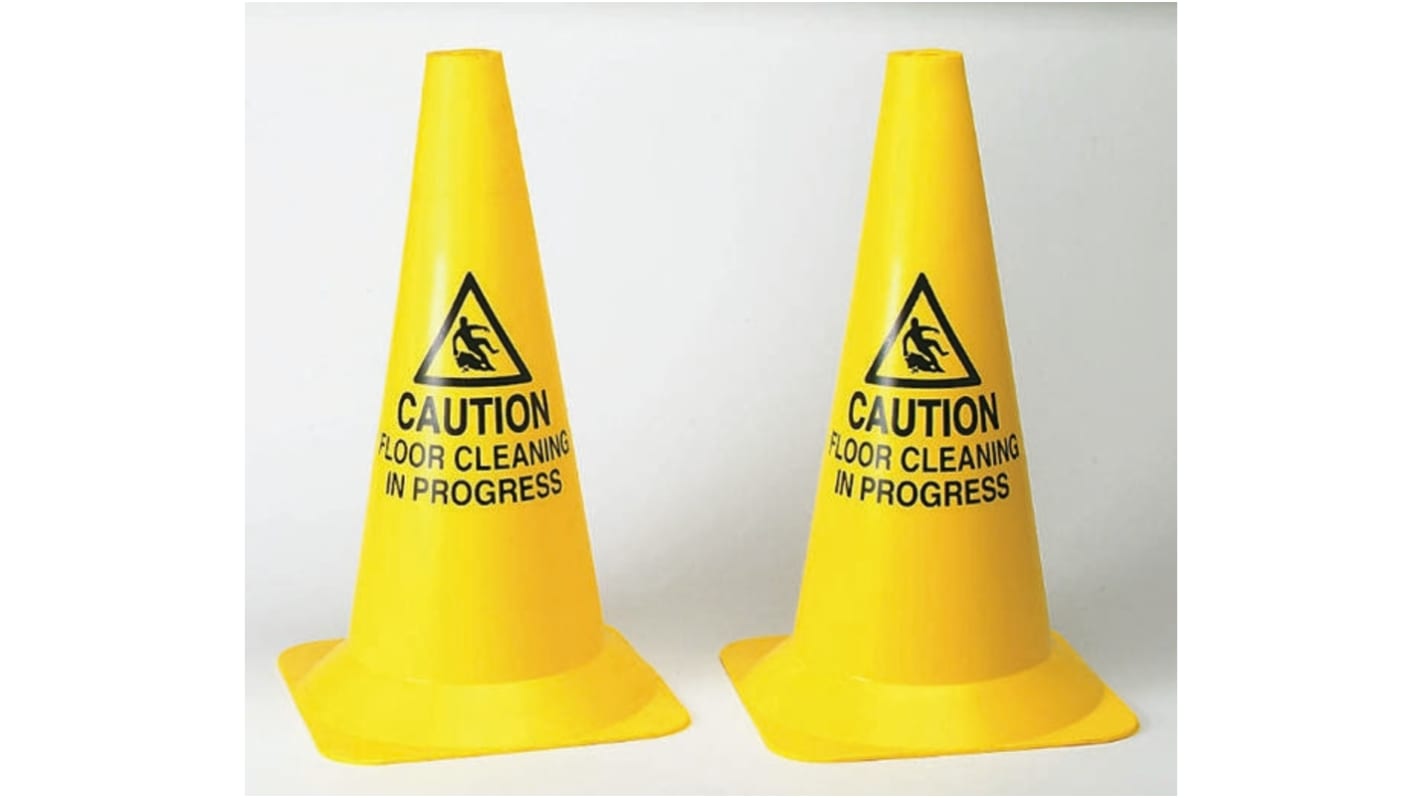 JSP Yellow 500 mm PVC Traffic & Safety Cone