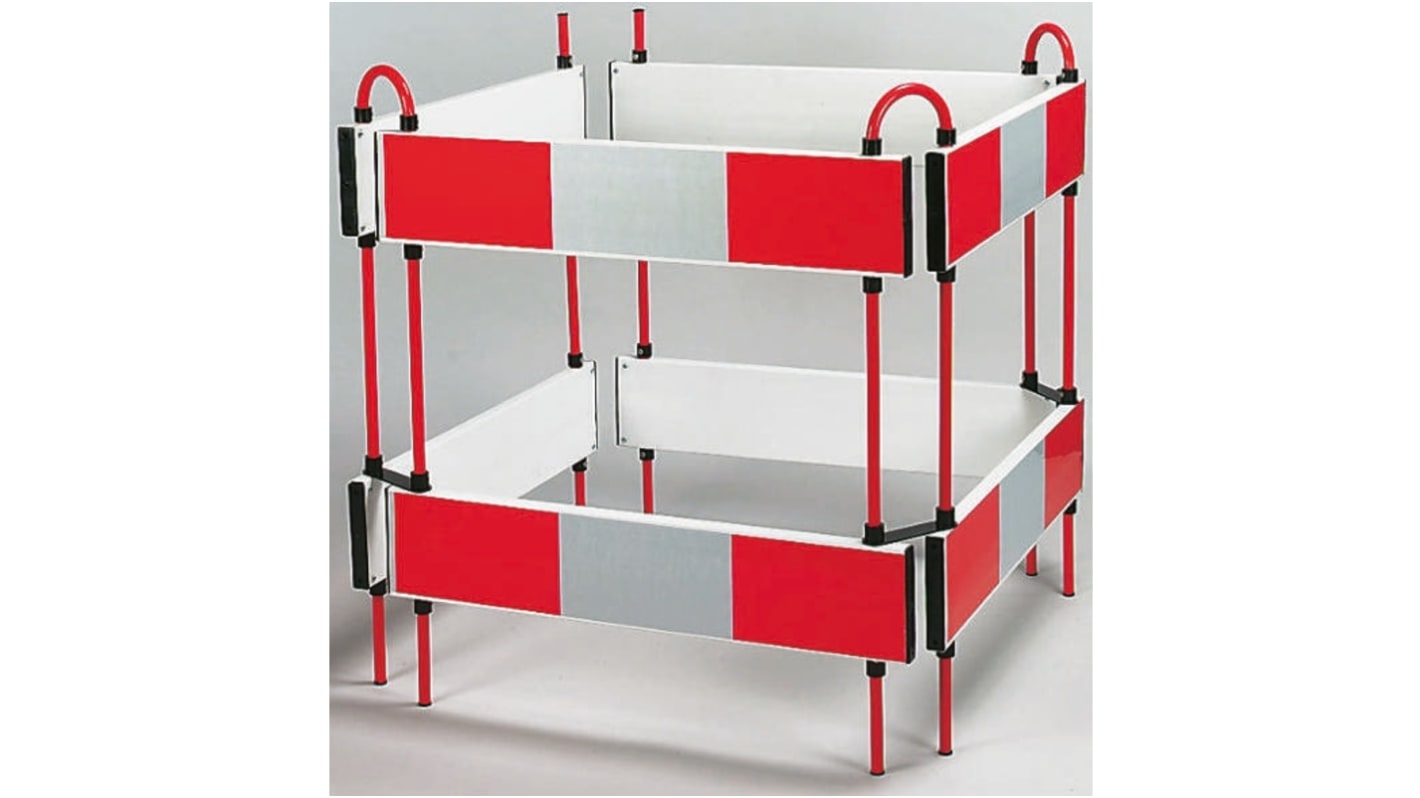 JSP Red & White Steel Roadside Barrier