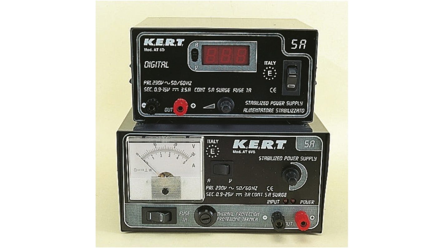 Kert AT Series Digital Bench Power Supply, 1 → 15V, 5A - RS Calibrated