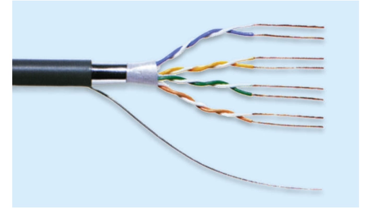 Cavo Ethernet Cat5e (F/UTP) Tasker, guaina in PVC col. Grigio, Senza terminazione