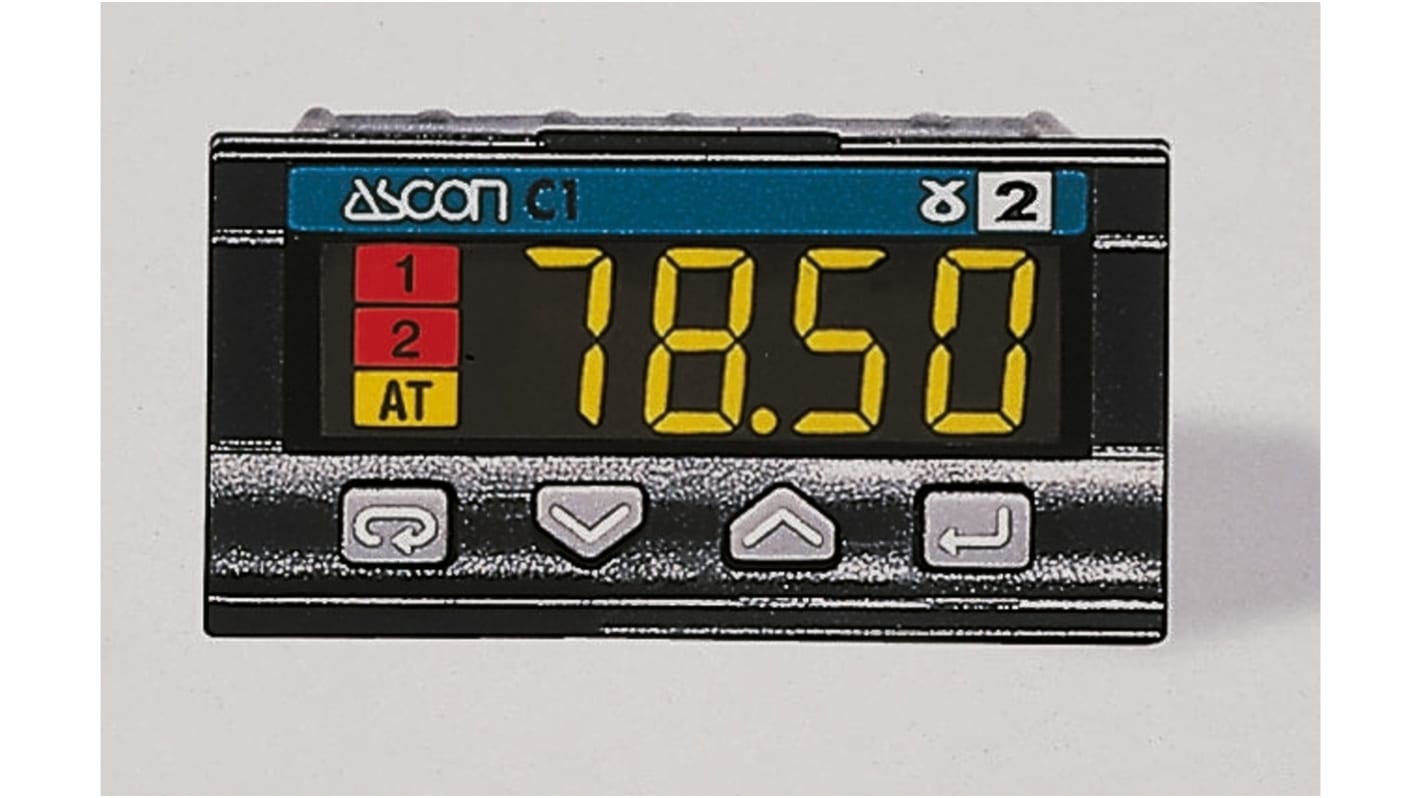 Termoregolatori PID Ascon, 24 V c.a./c.c., 48 x 25mm, 2 uscite Relè