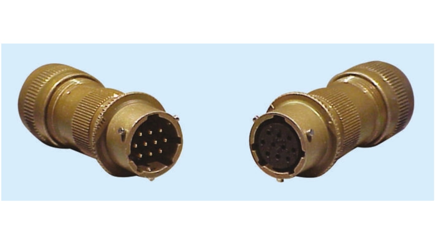 Glenair 6 Way Cable Mount MIL Spec Circular Connector Receptacle, Pin Contacts,Shell Size 10, MIL-DTL-26482