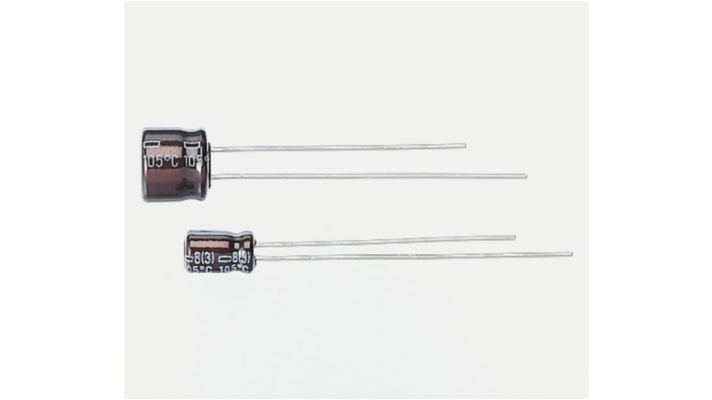 Nippon Chemi-Con 1μF Electrolytic Capacitor 50V dc, Through Hole - EKRE500ELL1R0MD05D